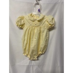 Alexis Vintage Romper Yellow Baby Outfit 6 mos